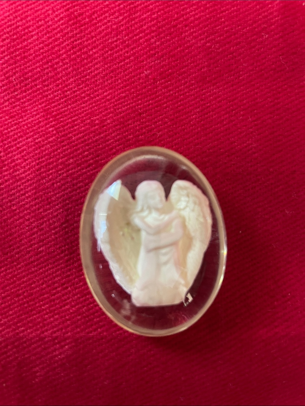 VTG oval blue side pocket angel